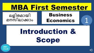 Business EconomicsPart1 Scope amp IntroductionMBA First Semester [upl. by Aniweta]