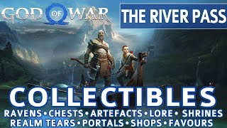 God of War  The River Pass All Collectible Locations Ravens Chests Artefacts Shrines  100 [upl. by Noret]