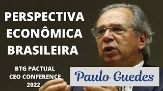 PERSPECTIVA ECONÔMICA BRASILEIRA PAULO GUEDES E MANSUETO DE ALMEIDA  BTG Pactual CEO Conference 22 [upl. by Lebaron]