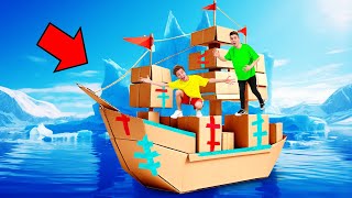 Giant CARDBOARD BOAT Challenge [upl. by Molloy]