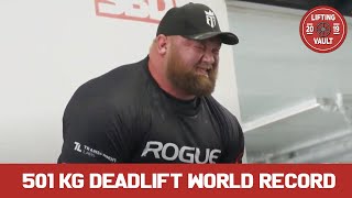 Hafthor Bjornsson  FULL 501 kg Deadlift World Record All Attempts [upl. by Anertal]