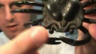 🎎 Japanese Crab Statue  Heike Samurai Face Kani Okimono [upl. by Paris782]