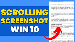 How To Take Long Scrolling Screenshot In Laptop Windows 10 Step By Step [upl. by Brunhilde102]