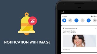 Send notification with an image in Android Studio  Kotlin [upl. by Colton437]