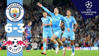 Manchester City vs RB Leipzig 63  Extended Highlights All Goals 2021 HD [upl. by Crosse]