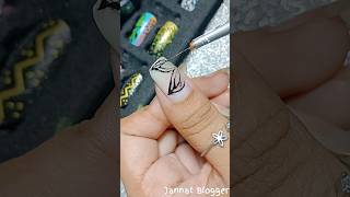 🦋 Butterfly Nailart Design 🌿 shorts jannatblogger nailart naildesign bhootfmemailstory bhoot [upl. by Lambard]