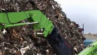 SENNEBOGEN  Scrap Recycling 830 Material Handler DSeries with Vario Tool Denmark [upl. by Giulietta]