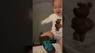 Baby🥰 new leg protector baby funny [upl. by Efeek9]