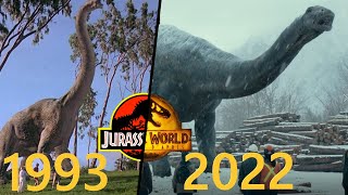 Evolution Of SAUROPODS in the Jurassic Franchise 19932022 [upl. by Donelu]