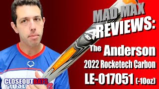 Anderson Limited Edition Rocketech Carbon Fastpitch Bat 017051 10oz 2022 Tech [upl. by Sana79]