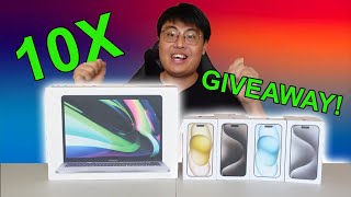 iPhone 15 amp 15 Pro MacBook M2 GIVEAWAY  Watch The Whole Video OPEN WORLDWIDE [upl. by Annerahs579]