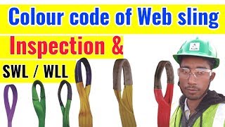 Colour code of Web sling  Inspection of lifting belt in hindi [upl. by Jacquette126]