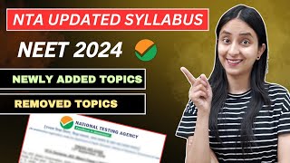 NEET 2024 Updated Syllabus  Confusion to Clarity neet neet2024 update [upl. by Christalle]