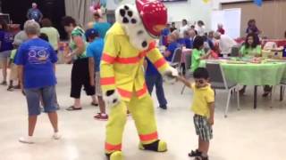 Sparky Fire Dog dances with SWFL Candlelighters [upl. by Laws]