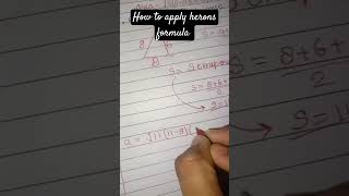 How to apply herons formula chapter herons formula class 9subscribe [upl. by Harding]