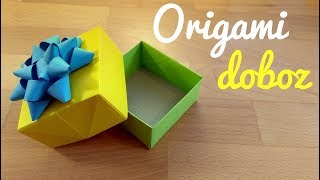 Papír ajándékdoboz készítése  Origami  Manó kuckó [upl. by Selhorst468]