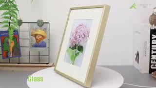 Golden State Art 8x10 Aluminum Picture Frame for 5x7 Photo with Ivory Mat and Real Glass [upl. by Ttelrahc]