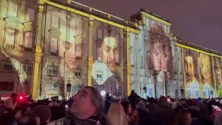 Fête des lumières 2022  Place des Terreaux  Grand Mix du Musée des beauxarts de Lyon [upl. by Suoicserp]