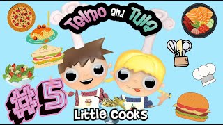 Telmo amp Tula Little Cooks quotTomato and Anchoa Sandwich quot Recipes for children [upl. by Susana]