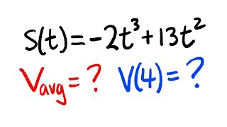 how to find the average velocity and instantaneous velocity Calculus 1 tutorial [upl. by Euqinot612]