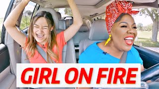 AGT Little GIRL ON FIRE Carpool KaraokeAngelica Hale and Viral Vocal Coach [upl. by Chamberlain]