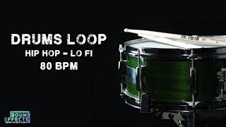 FREE DRUMS LOOP  Hip Hop  LoFi  80 BPM 🥁 [upl. by Nadine731]