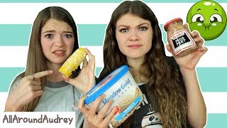 EATING WEIRD FOOD COMBINATIONS SUGGESTED BY FANS  AllAroundAudrey [upl. by Korns14]