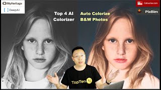 Top 4 Automatic FREE AI Colorizer to Colorize Black and White Photos Without Photoshop 2021） [upl. by Phip]