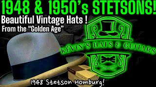 VINTAGE STETSONS from the “GOLDEN AGE”50’s STETSON OPEN ROAD 1948 Stetson Homburg Oppenheimer Hat [upl. by Rehotsirhc407]