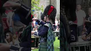 Ballater Pipe Band drum corps playing 79th Farewell to Gibraltar during 2023 Beating Retreat shorts [upl. by Nylrehc]