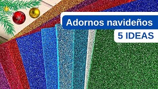 5 IDEAS para Navidad de foamiran  Adornos navideños 2024  Decoraciones Navideñas Fáciles [upl. by Brigg638]