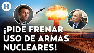 ¡Macron pide a Putin entrar en razón y frenar decreto sobre el uso de armas nucleares [upl. by Oicor842]