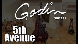 Godin 5th Avenue P90 CW Kingpin II Burgundy [upl. by Harvison]