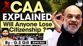 Citizenship Amendment Act CAA Explained  MHA Amit Shah  UPSC GS2 [upl. by Lotson]