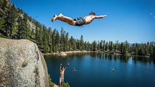 Insane Cliff Jumping  A HowTo Guide with Robert Wall in Lake Tahoe [upl. by Anaoj62]