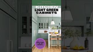 LIGHT GREEN KITCHEN CABINET  SAGE GREEN KITCHEN kitchendesignideas [upl. by Drogin]