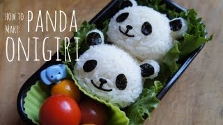 How to Make Cute Panda Onigiri [upl. by Micky530]