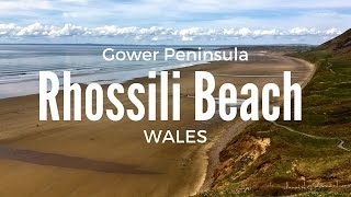 Rhossili Beach Gower Peninsula Wales [upl. by Obelia]