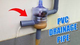 The simplest method to make PVC drainage pipes from the roof and reuse free clean water [upl. by Sollows]