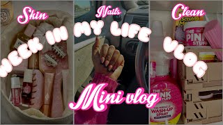 MINI week vlog  clean with me  nails  skin [upl. by Brita]