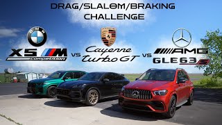 AMG GLE 63S vs X5M Competition vs Cayenne Turbo GT [upl. by Daven]