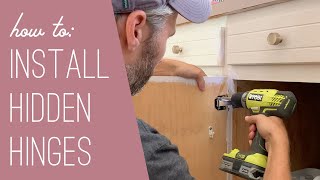 How To Install Hidden Hinges On Old Cabinets [upl. by Korry606]