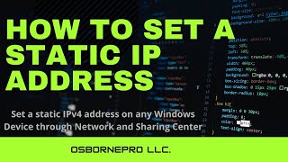 How to Set a Static IP Address Windows [upl. by Konyn492]