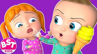 Yummy Yummy Ice cream  BillionSurpriseToys Nursery Rhymes Kids Songs [upl. by Ased]