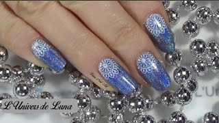 Nail art mandala holographique [upl. by Dnalyram578]