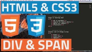 HTML5 and CSS3 beginner tutorial 19  Divs and Spans [upl. by Aubigny196]