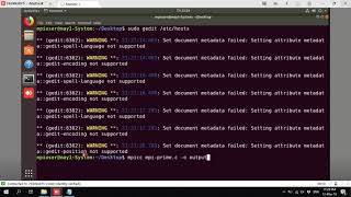 Install OpenMPI in Ubuntu with a cluster step 4  Test [upl. by Francisco]