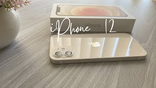 iPhone 12 White Unboxing  Accessories MagSafe Charger [upl. by Ellennaj93]