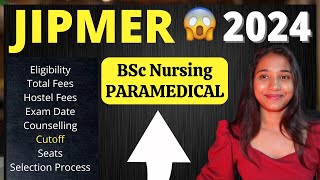 Jipmer Pondicherry  Jipmer BSc Nursing 2024 Cut off Total Fees Hostel Fees [upl. by Drhcir]