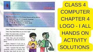 DAV CLASS 4 COMPUTER CHAPTER 4  LOGO I  HANDS ON ACTIVITY AND  SOLUTION [upl. by Sammer]